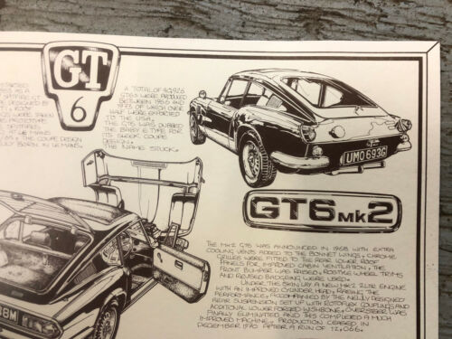 Triumph GT6 Classic Collectable Print Poster - Picture 3 of 8