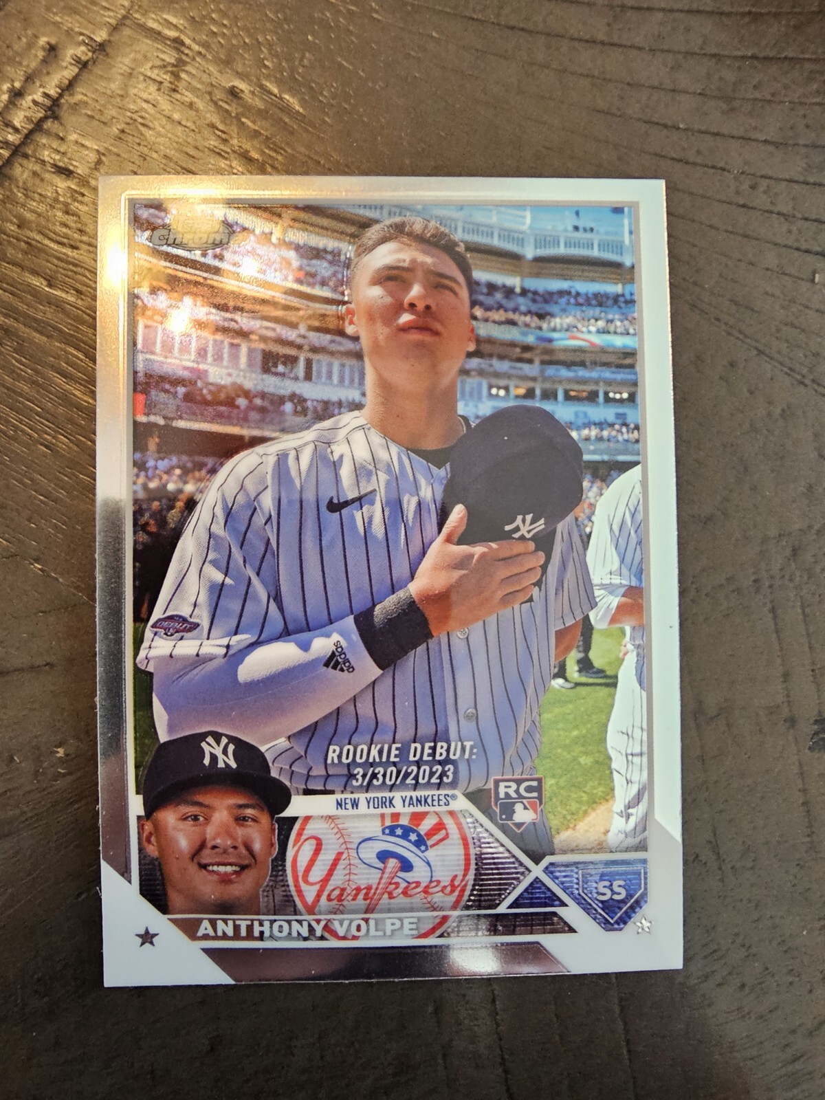 2023 Topps Chrome Update Series - Rookie Debut #USC35 Anthony Volpe (RC) Yankees
