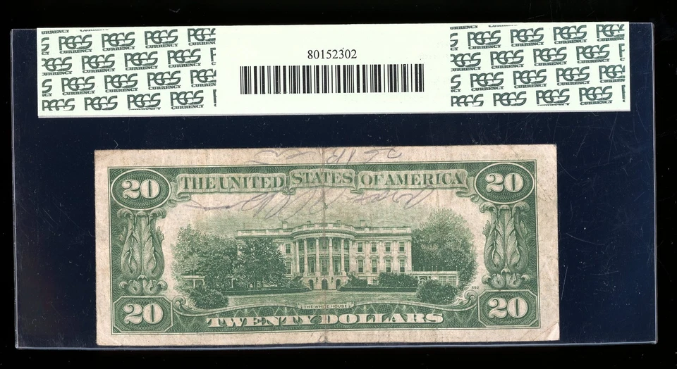 DBR 1934-C $20 Chicago STAR New Back Fr. 2057-Gnb* PCGS 12 Serial G01512135* - Image 2 of 2