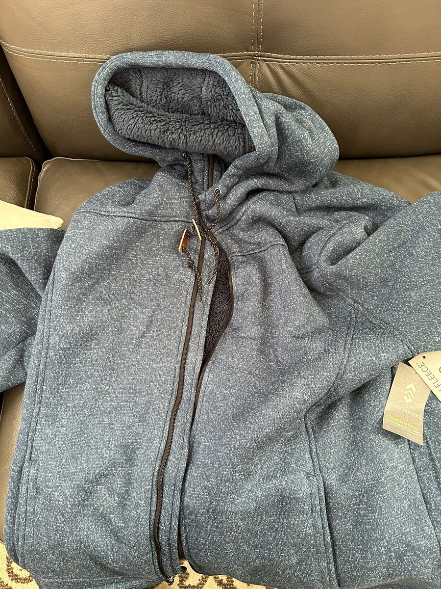 Free Country Men's Midweight Fleece Jacket Size XXL NEW Blue