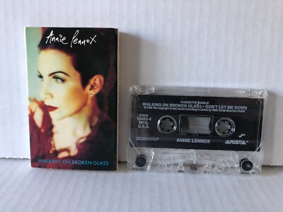 Annie Lennox WALKING ON BROKEN GLASS 1992 Arista Cassette SINGLE