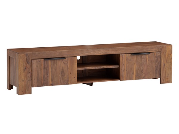 Tv-Bank Osbon 200Cm Lowboard Akazie Wohnzimmer Fernsehbank Massiv Holz Tv MöBel-image
