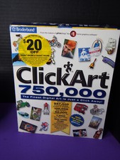 Click Art 750,000 PC CD-ROM Broderbund ClickArt Digital Images Graphics
