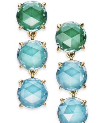 $68  Kate Spade bright ideas clear drop  Earrings  CZ   Gold tone M45