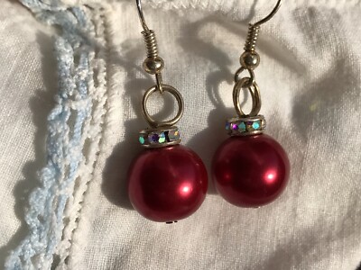 Festive, Sparkly, Red Christmas Ornament Drop Earrings Just in Time for Holidays