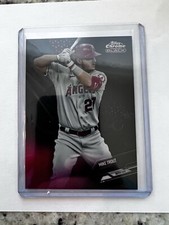 2021 Topps Chrome Black Mike Trout Red Refractor 4/5