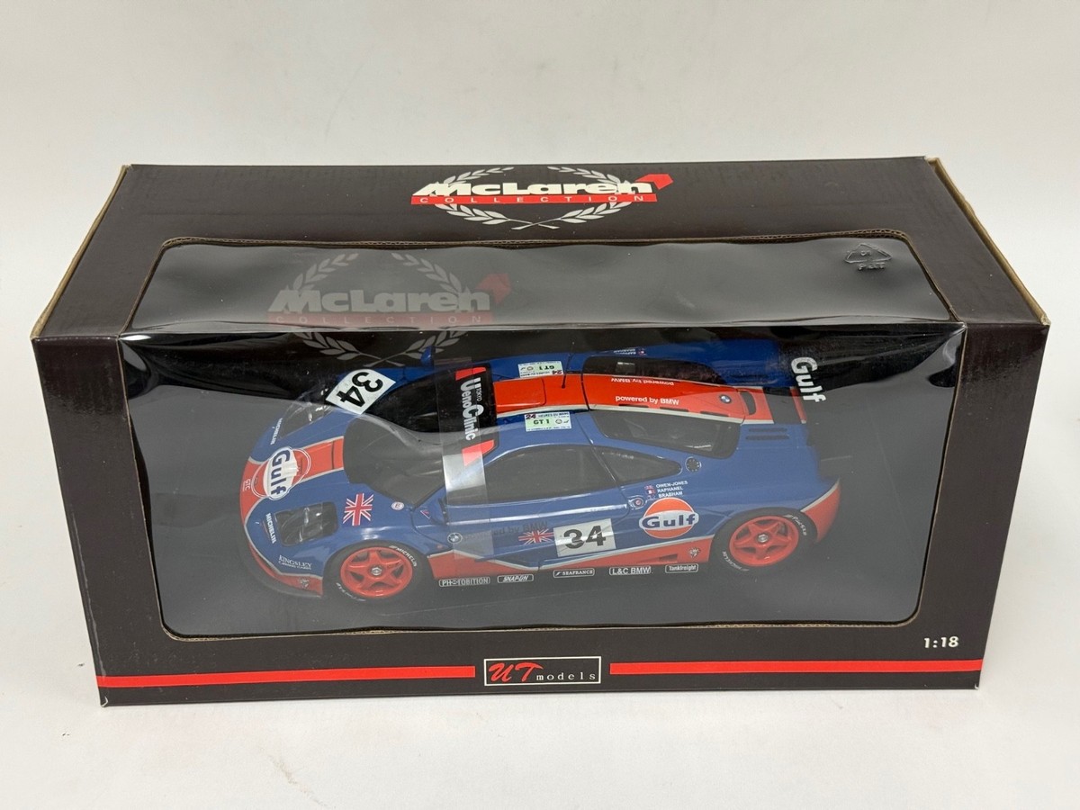 1/18 UT Models Mclaren F1 GTR Gulf Car #34 1996 24 H of LeMans