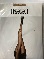 Wolford Minnie Tights Size Medium in Sahara - Black