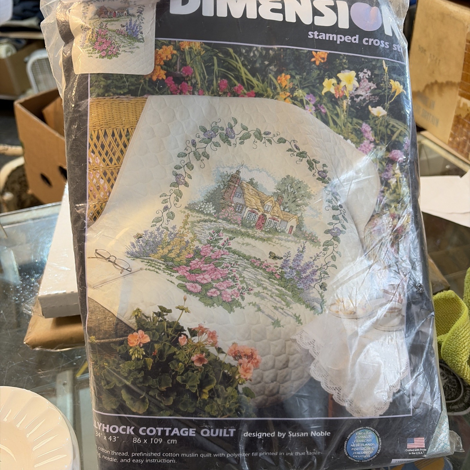 Dimensions &ldquo;Hollyhock Cottage Quilt&rdquo;#3216 /Susan Noble S
