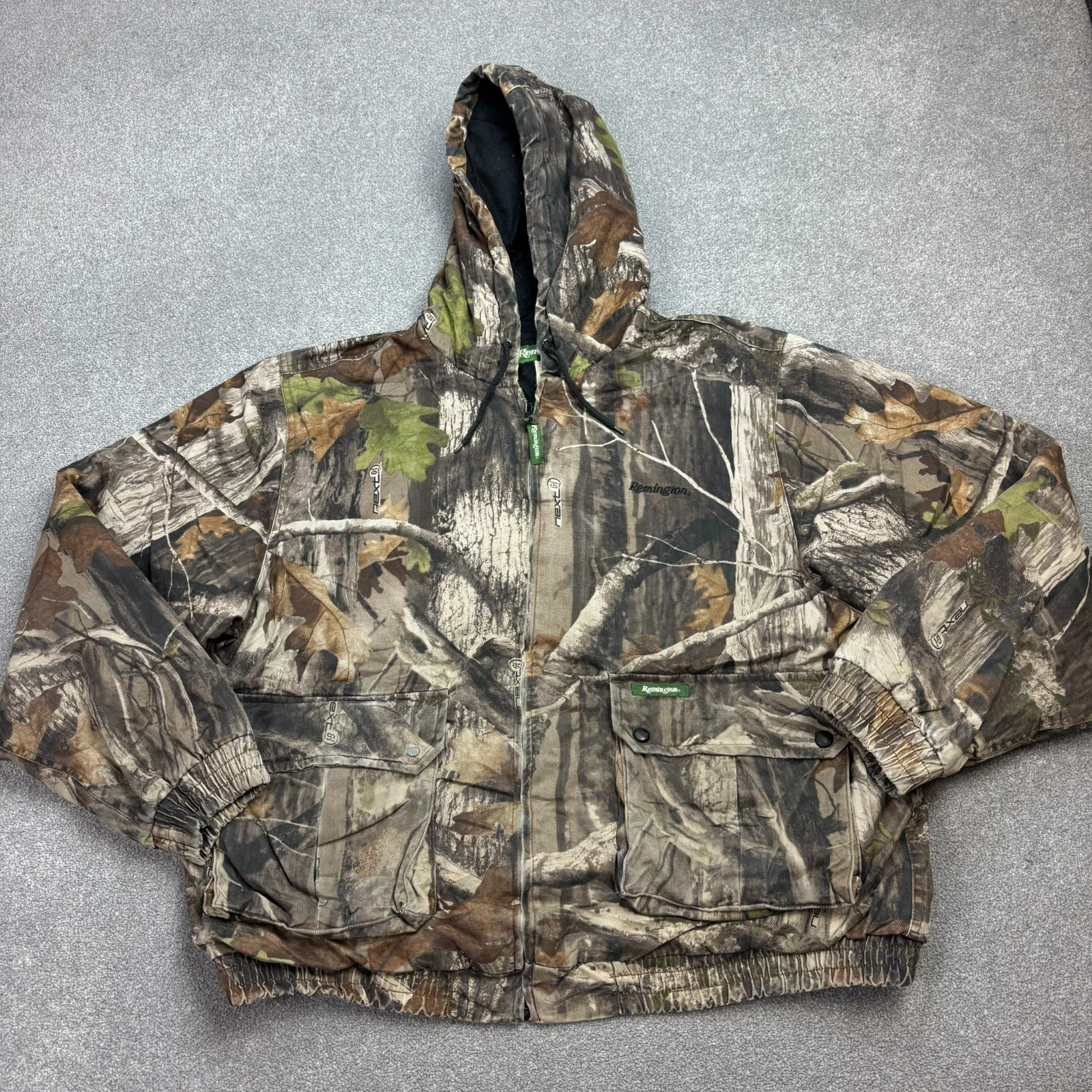 RealTree Jacket Adult X Large Brown Workwear Canvas Camo Hunting Padded Hood Men