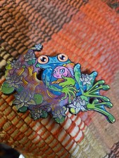 Anodized Frog Enamel Pin Le55 By EmiMonster Art