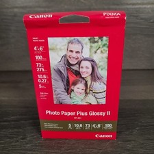 NIB Canon Photo Paper Plus Glossy II 99-201 Pixma 4x6 100 Sheets