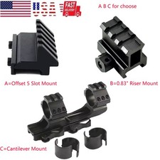 1"/30mm Dual Ring QD Cantilever Scope Mount/45 Degree Offset Mount/3 Slot Mount