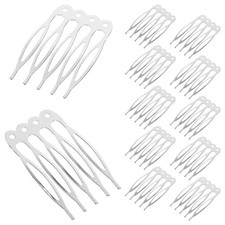 50pcs Hair Side Combs Women Metal Hair Combs Wedding 5 teeth