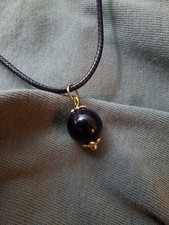 Collana Su Coccu Dorato Sardo Kokku Malocchio Onice Fatto A Mano Ciondolo Oro