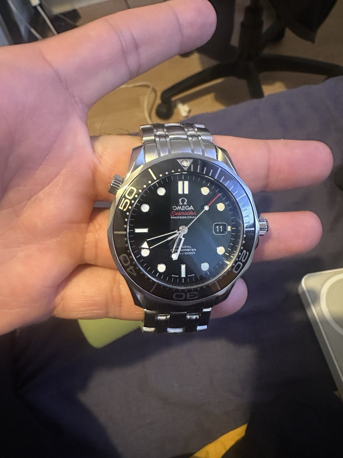 OMEGA Seamaster 41 ceramic bezel with