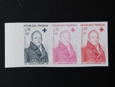 variété non dentelé essai couleur croix rouge yt 1433 France 1964 neufs XX bdf