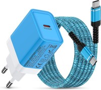 25W LadegeräT USB C Mit Kabel SchnellladegeräT Typ C FüR Samsung Galaxy S20-S26