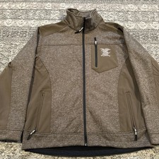 Giacca NRA Uomo M Marrone Outdoor Manica Lunga Full Zip Nation Rifle Association