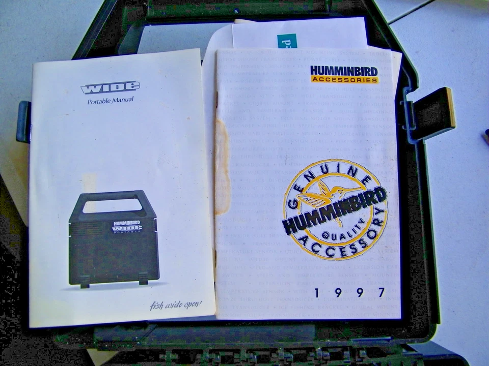 Humminbird Wide 100 Portable Fish Depth Finder & 455 Transducer In Case & Box - Image 4 of 4