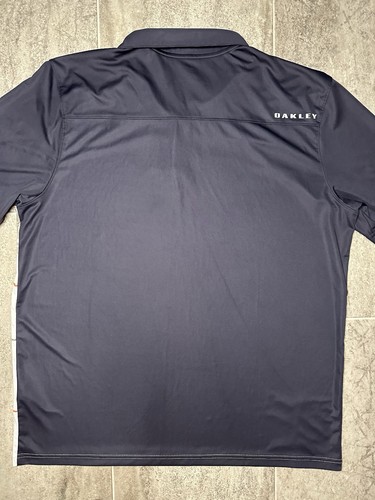 Oakley Golf Poloshirt Herren XL Navy Orange Grau Performance Athletic - Bild 10 von 12