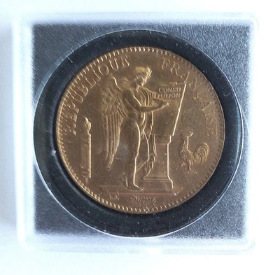 100 francs Génie 1886 A tranche Dieu Protège la France SUP 58 - Photo 1/3