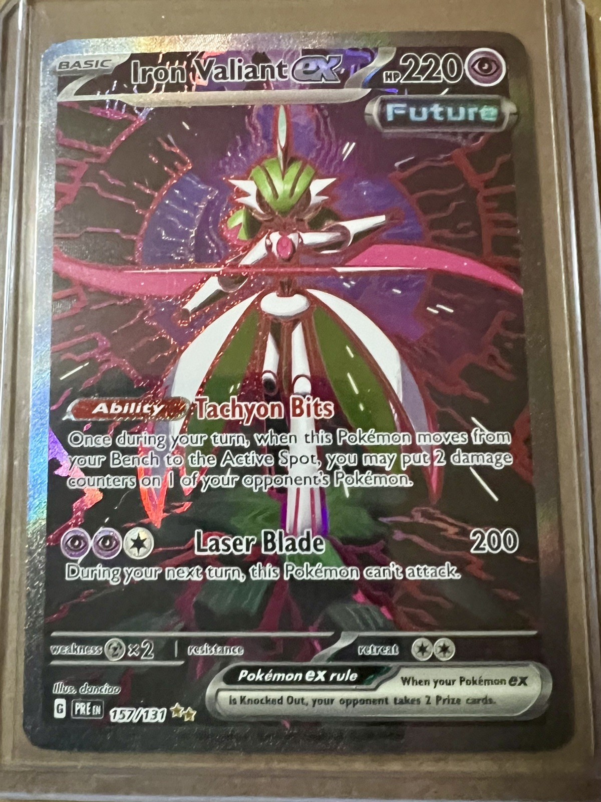 Pokemon Iron Valiant EX SIR 157/131 Prismatic Evolutions