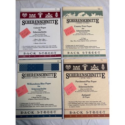 Back Street Designs Scherenchnitte Paper Lot 4 Pads German Paper Cutting Art