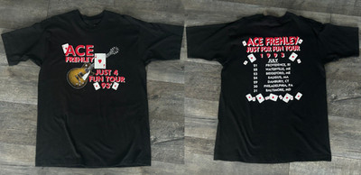 ACE FREHLEY 2 Sides Just For Fun Tour Shirt Black Memorial UnisexS-5XL 1J0795