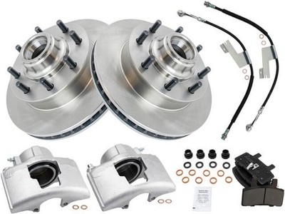 For 2001 Chevrolet Express 3500 Brake Pad Rotor and Caliper Set Front 45994FYBW
