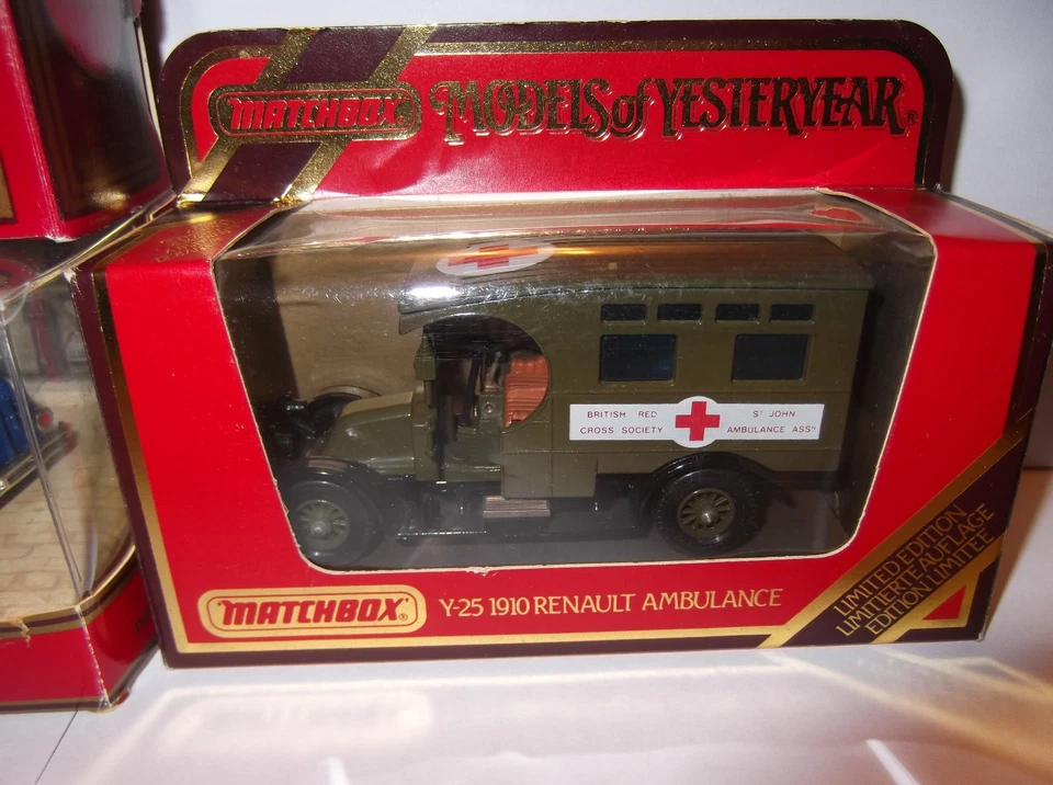 Matchbox Models of Yesteryear - 3x OVP - Ambulance, Fire Engine & Duesenberg. - Bild 2 von 4