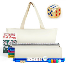 American Mahjong Tile Set, Mah Jong Set Complete with Bag, 166 White Tiles with