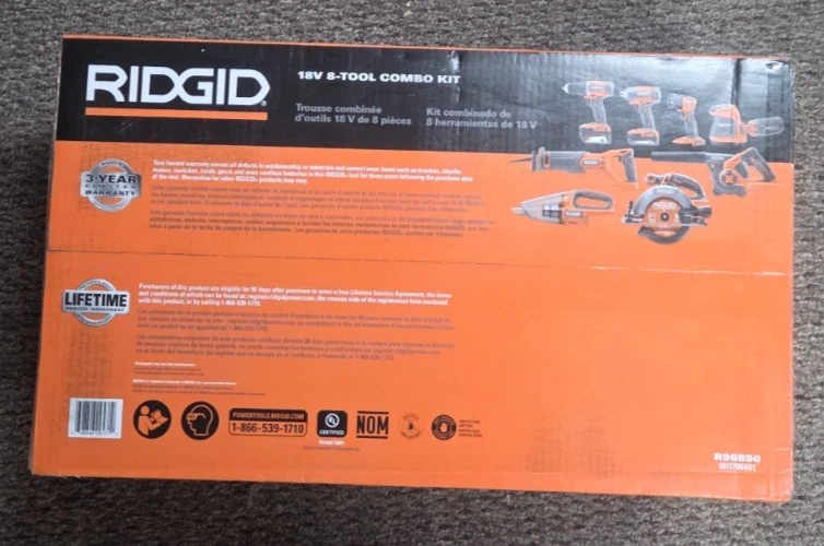 Ridgid 18V 8-Tool Combo Kit R96850 BRAND NEW - Image 2 of 4