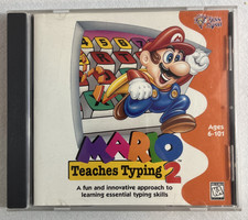 Mario Teaches Typing 2 PC Game CD-ROM 1996 Nintendo Super