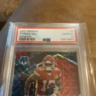 2021 Panini Mosaic Tyreek Hill Genesis Case Hit PSA 10