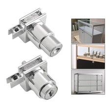 Schlankes und stilvolles silbernes Schloss für Vitrine Vitrine Glastüren