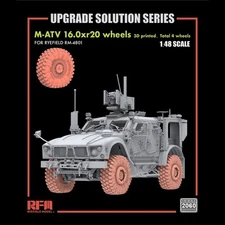 RYEFIELD RM2060 M-ATV 16.0xr20 wheels 3D Printed Total 4 wheels For RYE RM-4801