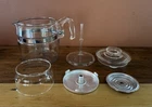 Vintage Pyrex Flameware Glass Coffee Percolator 4-6 Cup #7756 (Complete Set)