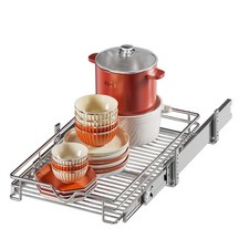 1 Tier Pull Out Cabinet Organizer 14 W X 18 D Heavyduty Metal Sliding Drawer