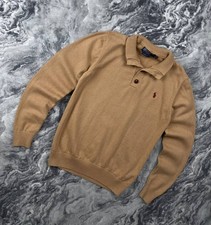 Polo Ralph Lauren Half Zip Sweater Men Size S Beige