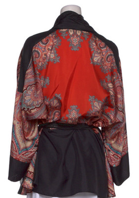 Etro Silk Blouse Kimono Style Sz. M Retail $995