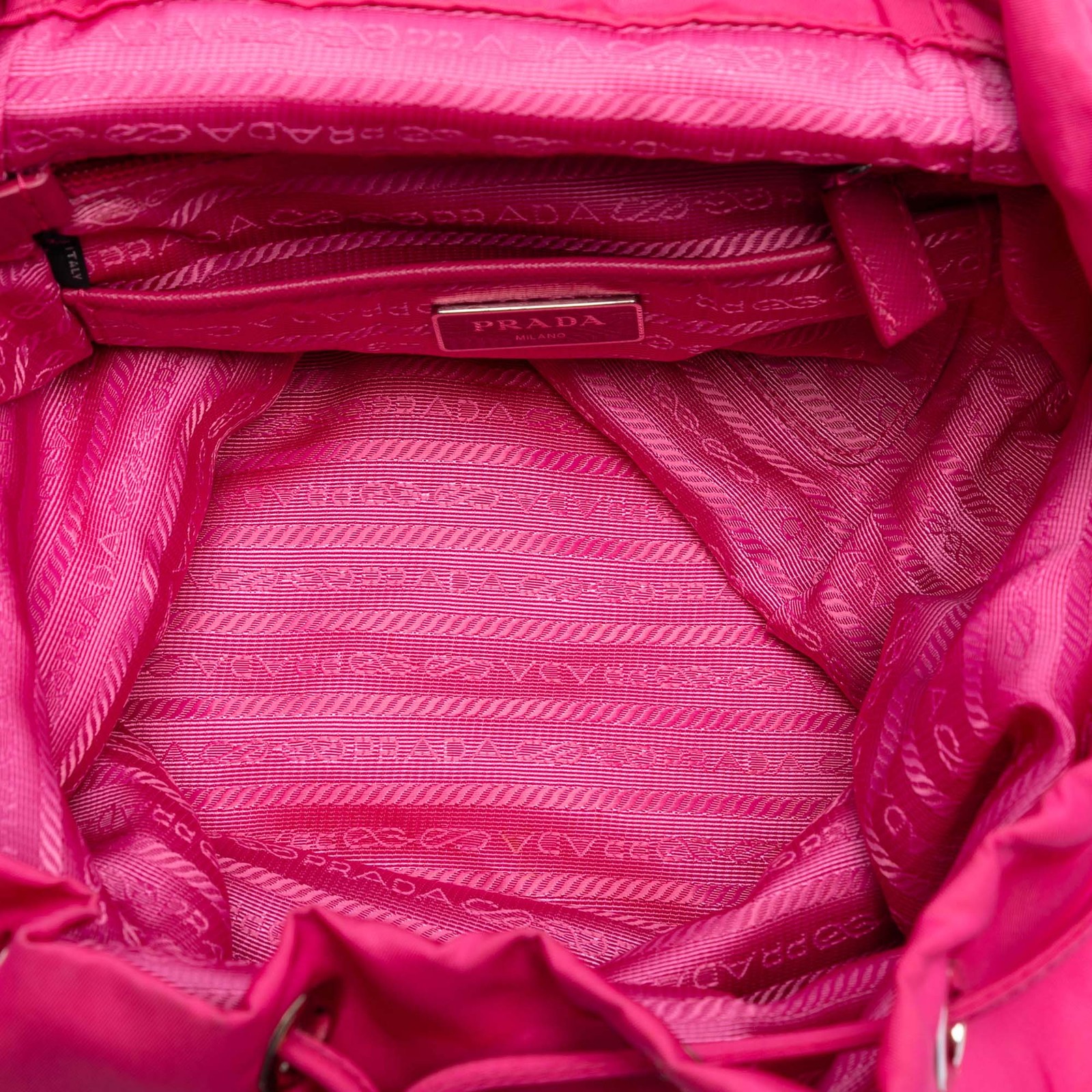 Authenticated Prada Tessuto Drawstring Hot Pink Nylon Fabric Backpack thumbnail 4