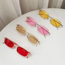 Fashion Small Rectangle Sunglasses Men Women Vintage Square Driving Sun Glasses