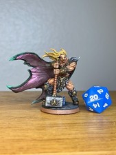 Painted Human Barbarian , Pro Painted Miniature, D D Miniature, Pathfinder D D