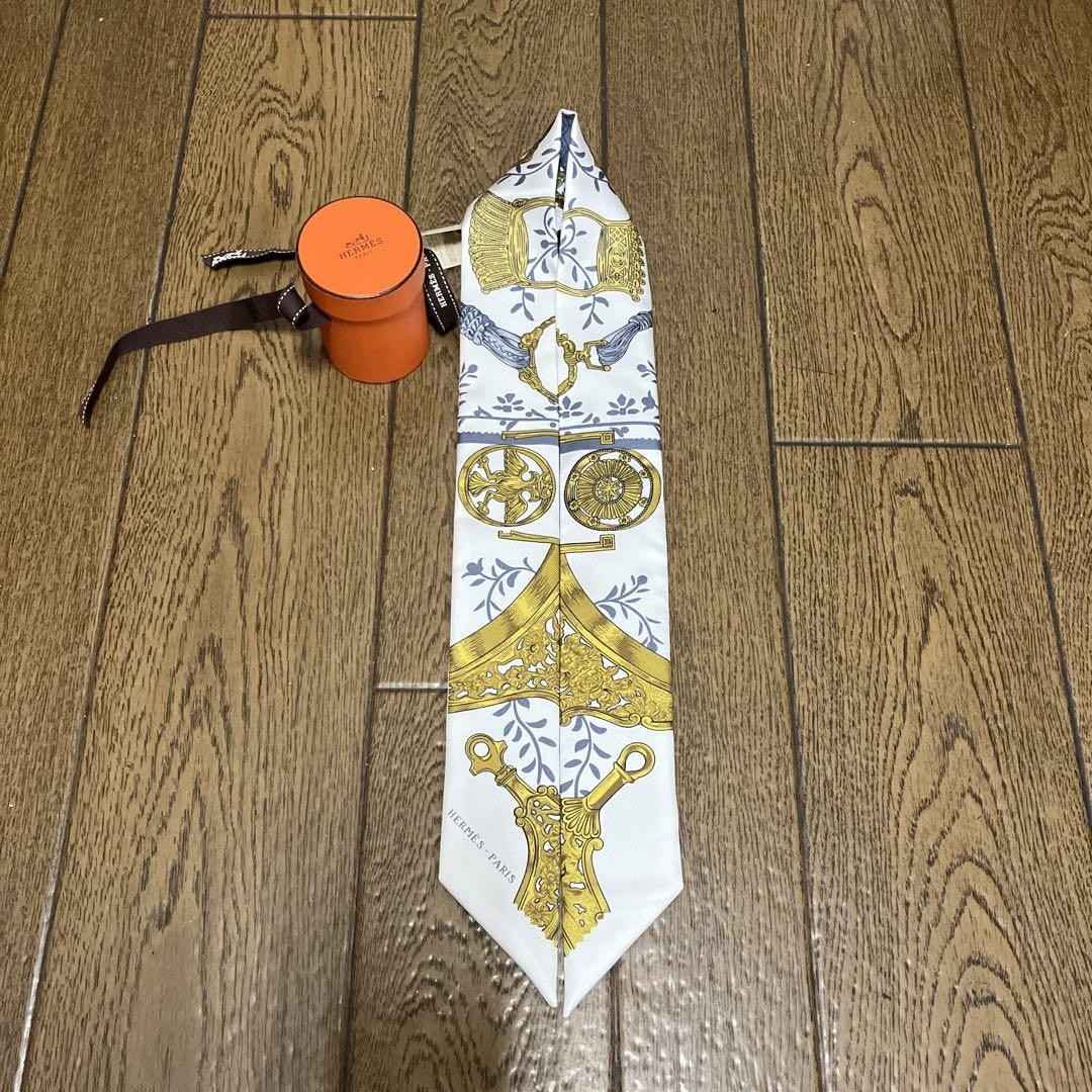 Hermes Twilly Men Etriers Remix Yoroi Silk Scarf Unused Japan Import
