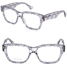 GUCCI GG1428O 1428 Crystal GG Monogram Print Unisex Eyeglasses Optical 55mm 011