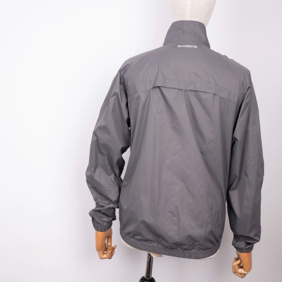SHIMANO Men's Windstopper Full-Zip Lightweight Gray Cycling Jacket Size M - Image 4 of 4