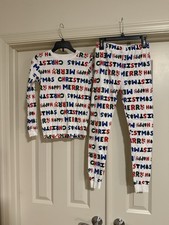 Carter  s Kids Christmas/Holiday Pajamas White Size 12/12A