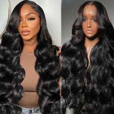 Body Wave Lace Front Wig Human Hair Pre-Plucked 13x4 For Women Natural Remy Hair