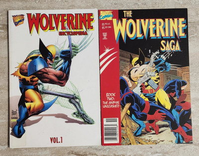 Marvel Comics Wolverine Saga Vol. 2 & Encyclopedia Vol. 1 Comic book Lot Kubert
